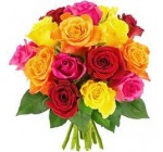 Florajet: 15 roses multicolores à 22€
