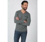 Father & Sons: T-shirt manches longues homme gris en soldes à 17,90€ au lieu de 35,90€