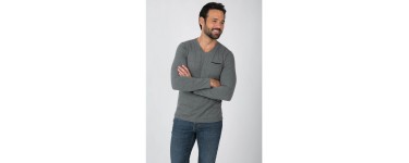 Father & Sons: T-shirt manches longues homme gris en soldes à 17,90€ au lieu de 35,90€