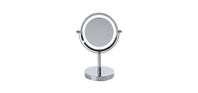 GiFi: Miroir à led sur pied double face gris à 18€