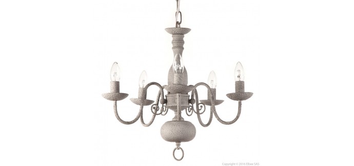 Delamaison: Lustre 5 lumières en métal gris à 49,50€ au lieu de 99€ 