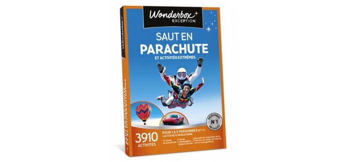 Majuscule: 4 coffrets Wonderbox « Saut en parachute et activités extrêmes » à gagner