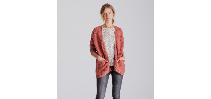 Phildar: Gilet femme oversize coton/laine à 20€ au lieu de 49,99€