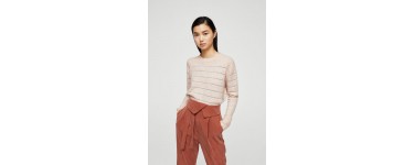 Mango: Pull-over à rayures métallisées en soldes au prix de 17,99€ au lieu de 35,99€