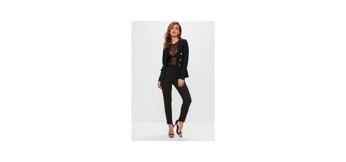 Missguided: Blazer noir style militaire à 15€ au lieu de 37,50€