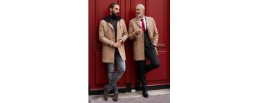 Father & Sons: Manteau beige laine et cachemire à 215€ au lieu de 269€