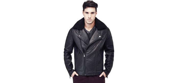 Guess: Veste homme avec fourrure en solde à 84,50€ au lieu de 169,90€