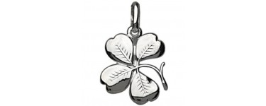 1001 Bijoux: Pendentif en argent trèfle à quatre feuilles nervuré à 23,90€ au lieu 30,90€