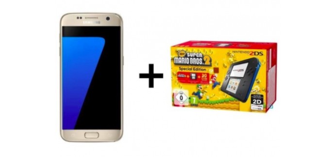 Cdiscount: 1 pack comprenant 1 smartphone Samsung S7 Edge et une console Nintendo2DS à gagner