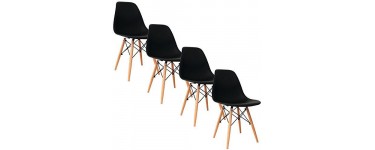 eBay: Lot de 4 chaise déco design noir à 79,99€ livraison comprise