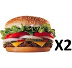 Burger King: 2 hamburgers Whopper au prix de 6€