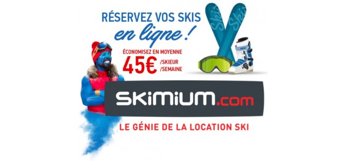 Skimium: Jusqu'à -50% sur vos locations de skis + code -5% + -5% carte decathlon et -5% dès 4 packs loués
