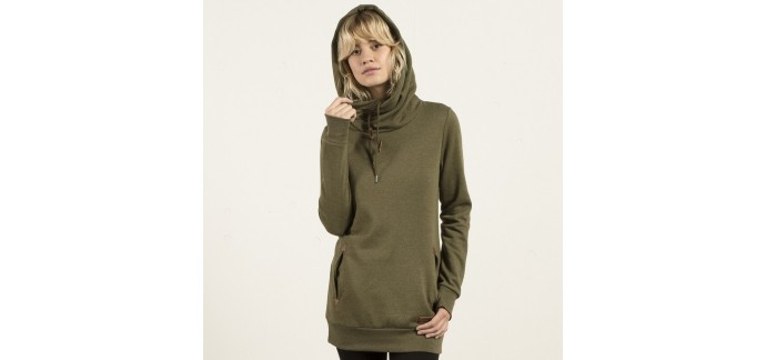 Volcom: Sweatshirt long à capuche en solde à 42€ au lieu de 70€