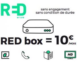 Showroomprive: Abonnement internet RED BOX jusqu'à ↓100Mb/s | ↑10MB/ sans engagement à 10€/mois à vie