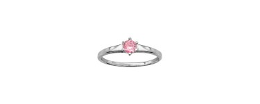 1001 Bijoux: Bague en argent rhodié solitaire en solde à 23,50€ au lieu de 35,50€