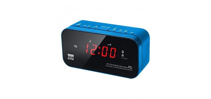 Amazon: Radio-réveil Bleu New One CR120 à 9,99€ 