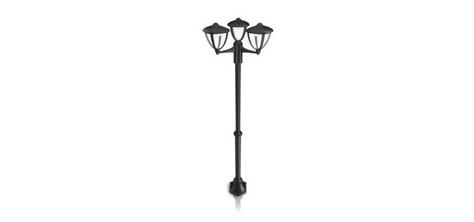 Delamaison: Lampadaire extérieur électrique LED 3 1290 Lumens Robin soldé à 159,90€ au lieu de 249€