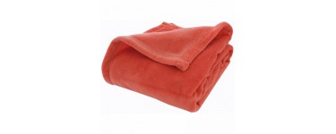 Berceau Magique: Couverture microfibre Microlon orange corail (100 x 150 cm) soldé au prix de 12,25€