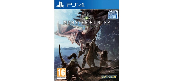 Amazon: [Précommande] Jeu Monster Hunter World sur PS4 et Xbox One à 46€ 