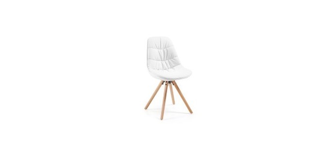 Kave Home:   [Soldes] Remise de 40% sur la chaise Ralf molletonnée blanc