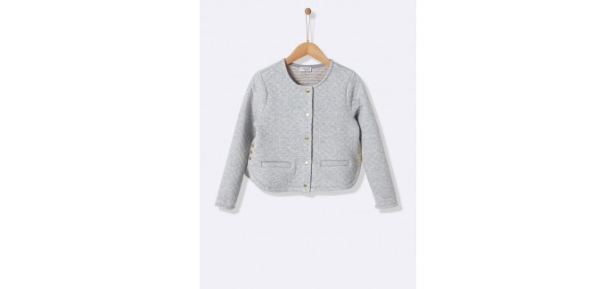 Cyrillus: Cardigan fille surpiqué en solde à 20,93€ au lieu de 29,90€