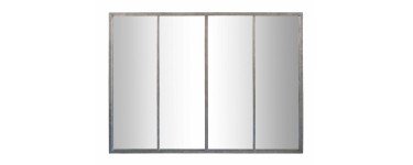 Delamaison: Miroir en métal 4 bandes 120x90cm Frank à 175€ au lieu de 219€