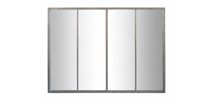 Delamaison: Miroir en métal 4 bandes 120x90cm Frank à 175€ au lieu de 219€