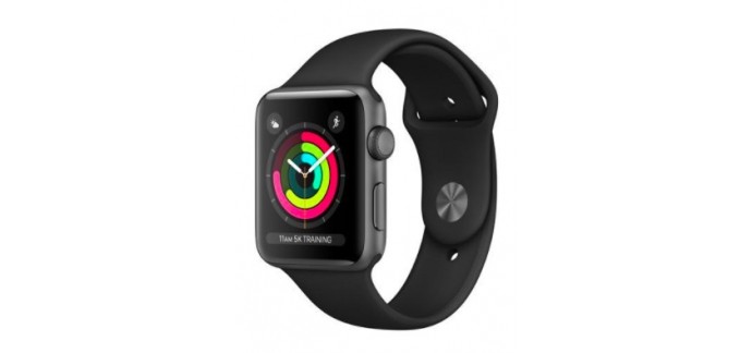 Amazon: Montre Connectée Apple Watch Series 3 GPS - 42 mm à 229€
