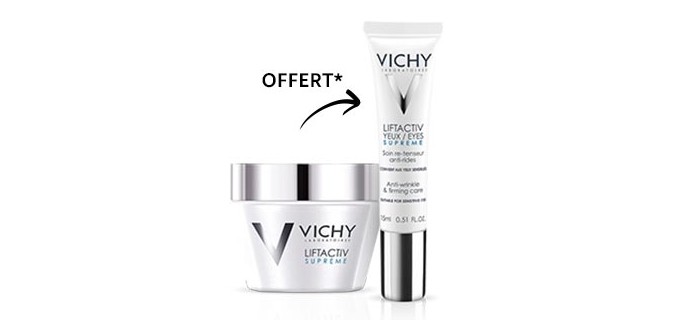 Vichy: Un soin yeux Liftactiv offert pour l'achat d'un soin de jour Liftactiv