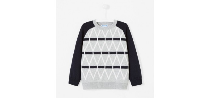 Jacadi: Pull Jacquard Enfant Garçon à 27,50€ au lieu de 55€