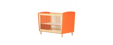 Natalys: [Soldes] Lit bébé Jour de Fête orange (60x120 cm) au prix de 159,60€ au lieu de 399€