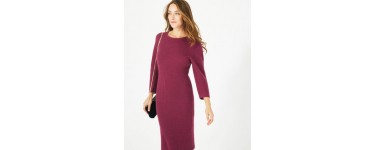 Maison 123: Robe cassis en laine mélangée Altesse à 35,70€ au lieu de 119€