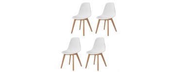 Cdiscount: Lot de 4 chaises de salle à manger SACHA style scandinave à 89,98€ au lieu de 175€