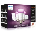 Boulanger: Pack Philips E27 White & Colors + détecteur + variateurs à 164,99€
