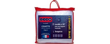 Auchan: Couette dodo tempérée polyester 240x220 lavable à 95° à 35€