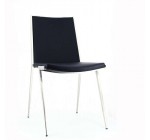 4 Pieds: Chaise moderne Hugo en métal - Coloris rouge, noir ou gris à 80,35€ au lieu de 159€