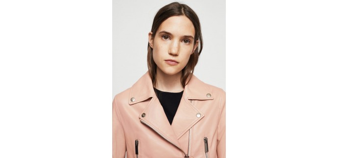 Mango: Blouson Biker en cuir à -50%