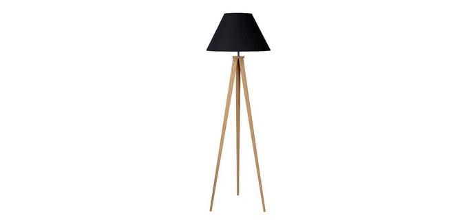 Delamaison: Lampadaire trépied en bois Skandi à 89,90€ au lieu de 179,90€