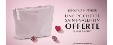 Pandora: Une pochette Saint-Valentin offerte dès 89€ d'achat