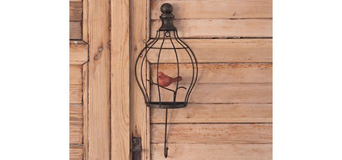 Becquet: Patère murale cage à oiseaux  à 9,95€ au lieu de 19,90€ 