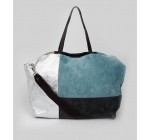 New Look: Grand sac bleu métallisé style color block à -50%