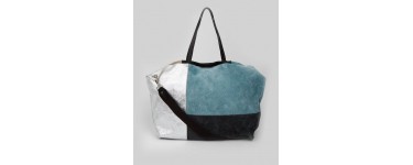 New Look: Grand sac bleu métallisé style color block à -50%