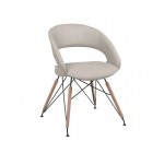 4 Pieds: Chaise design scandinave en synthétique crème bois et métal à 105,13€ au lieu de 210€ 