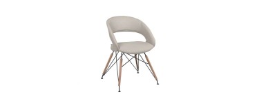 4 Pieds: Chaise design scandinave en synthétique crème bois et métal à 105,13€ au lieu de 210€ 