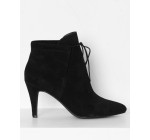 Jacqueline Riu: Bottines style low boot en cuir unies noir à -65%