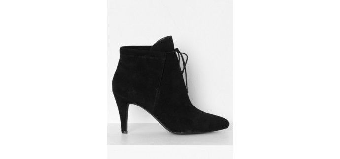 Jacqueline Riu: Bottines style low boot en cuir unies noir à -65%