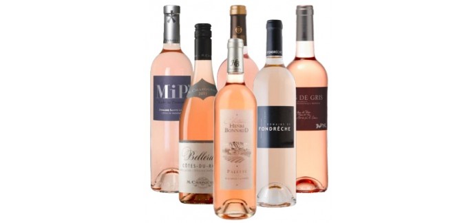 Vinatis: Pack sélection des 6 meilleures bouteilles de vins rosés à 49,90€ au lieu de 62,54€
