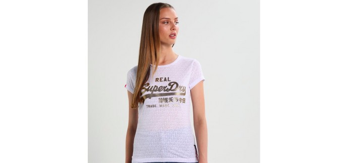 Zalando: T-shirt Superdry VINTAGE LOGO BURNOUT ENTRY à 17,48€