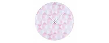 Maisons du Monde: Horloge en acrylique motifs roses à 16,65€
