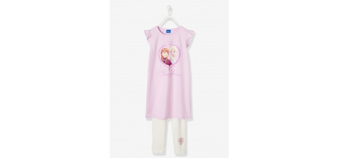 Vertbaudet: Pyjama fille Reine des neiges rose à 7,19€